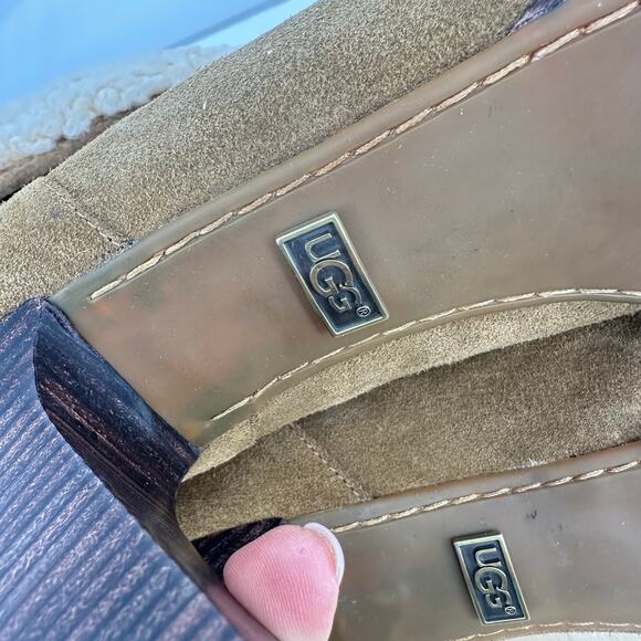 UGG Australia Dandylion Nubuck Leather Chestnut Brown Boots Shoes US 9.5 EU 40.5 - Picture 9 of 14